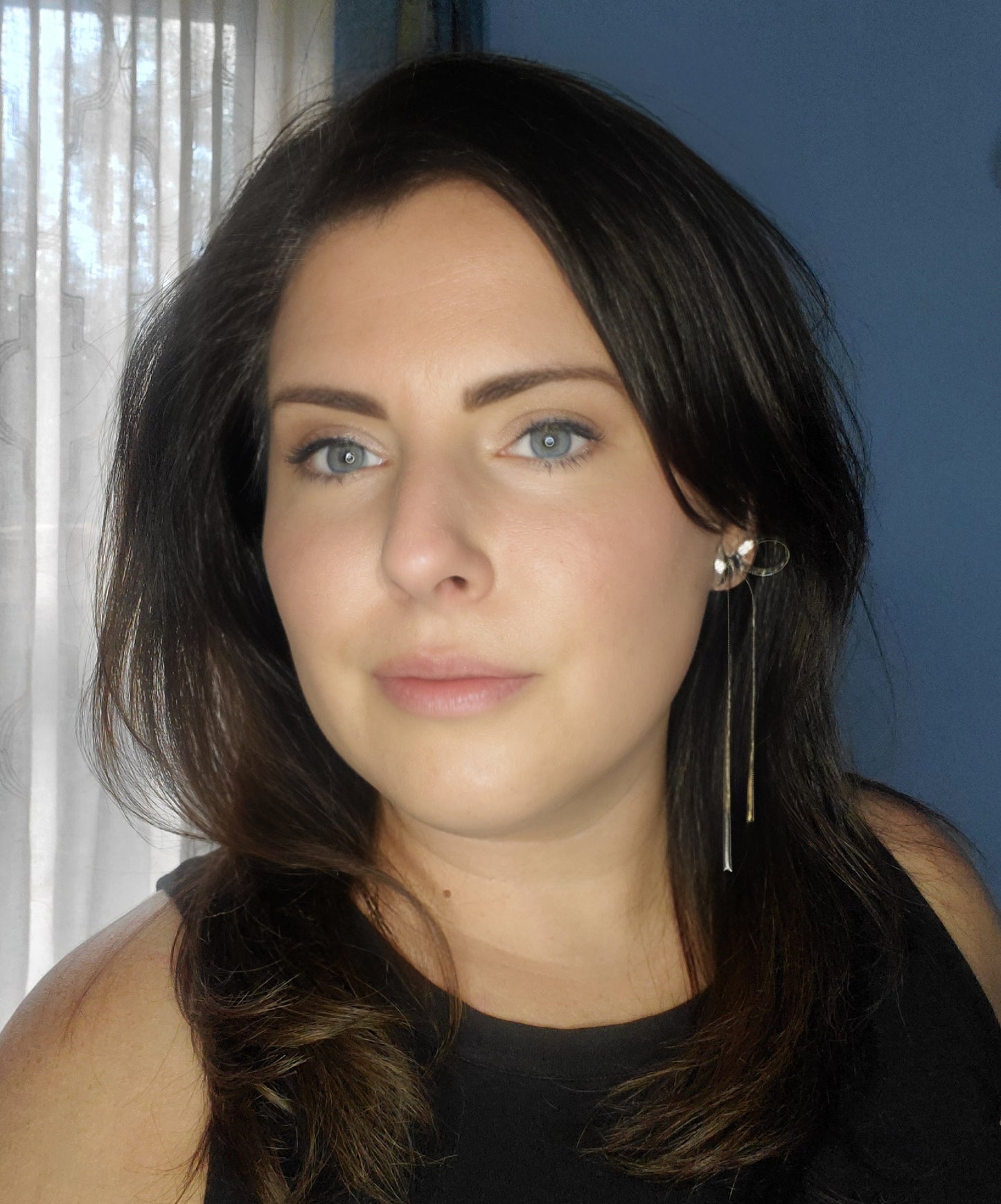 Herringbone Chain Bow Earrings