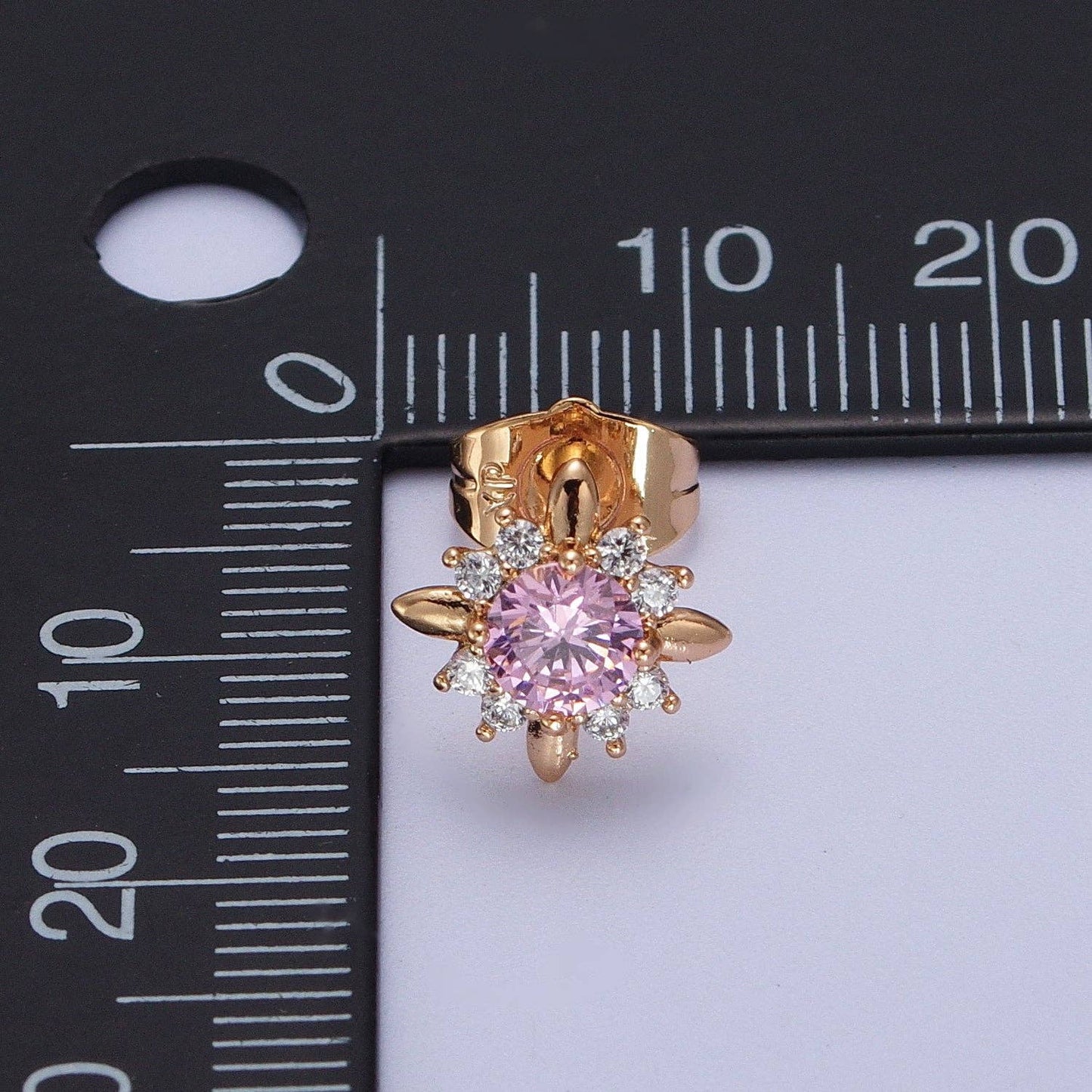 Celestial Sun Pink Stud Earrings
