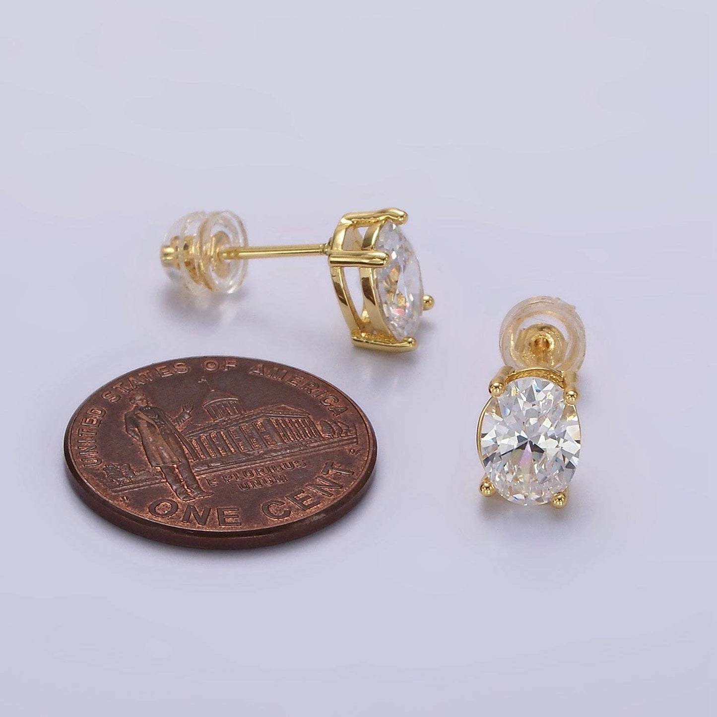 Oval Stud Earrings