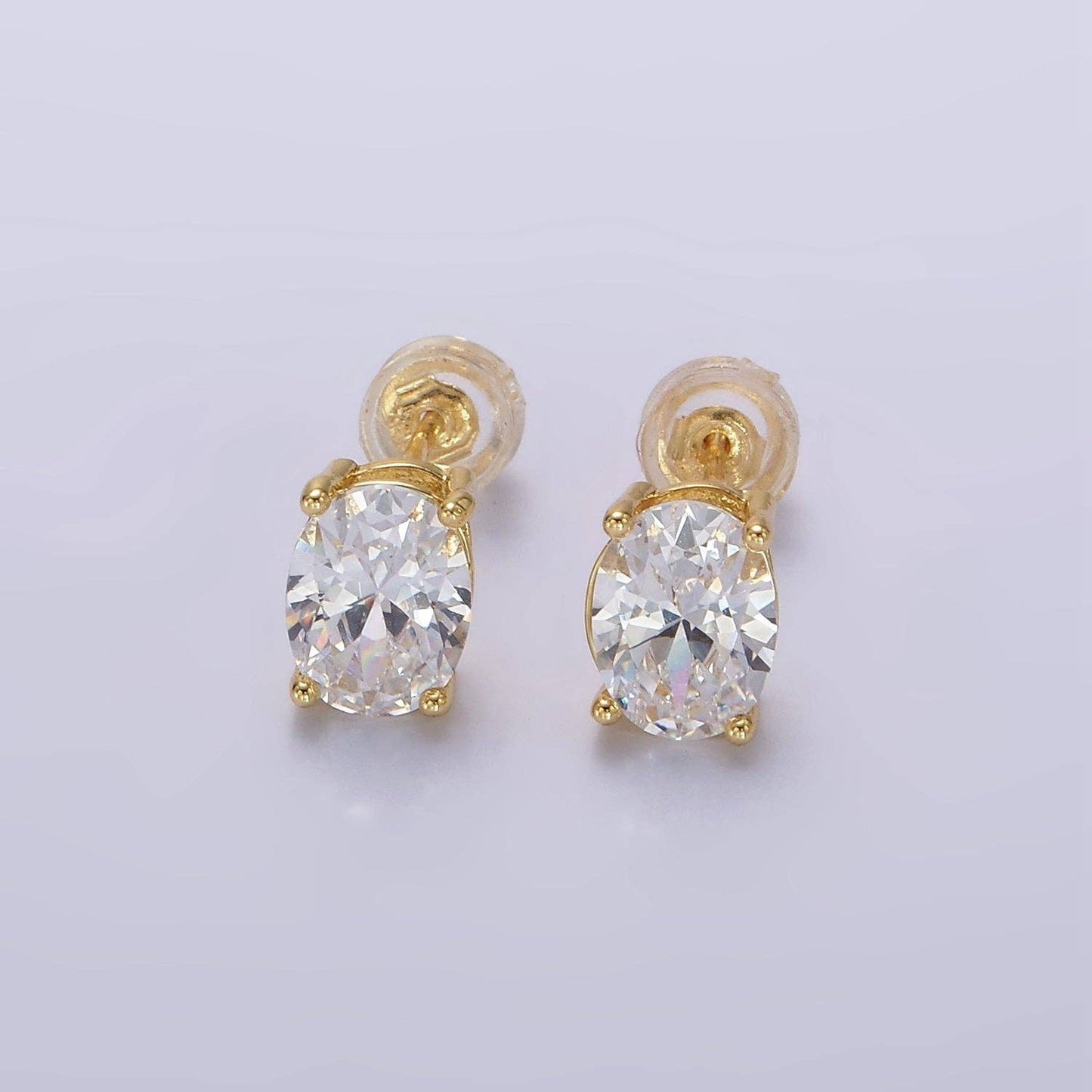 Oval Stud Earrings