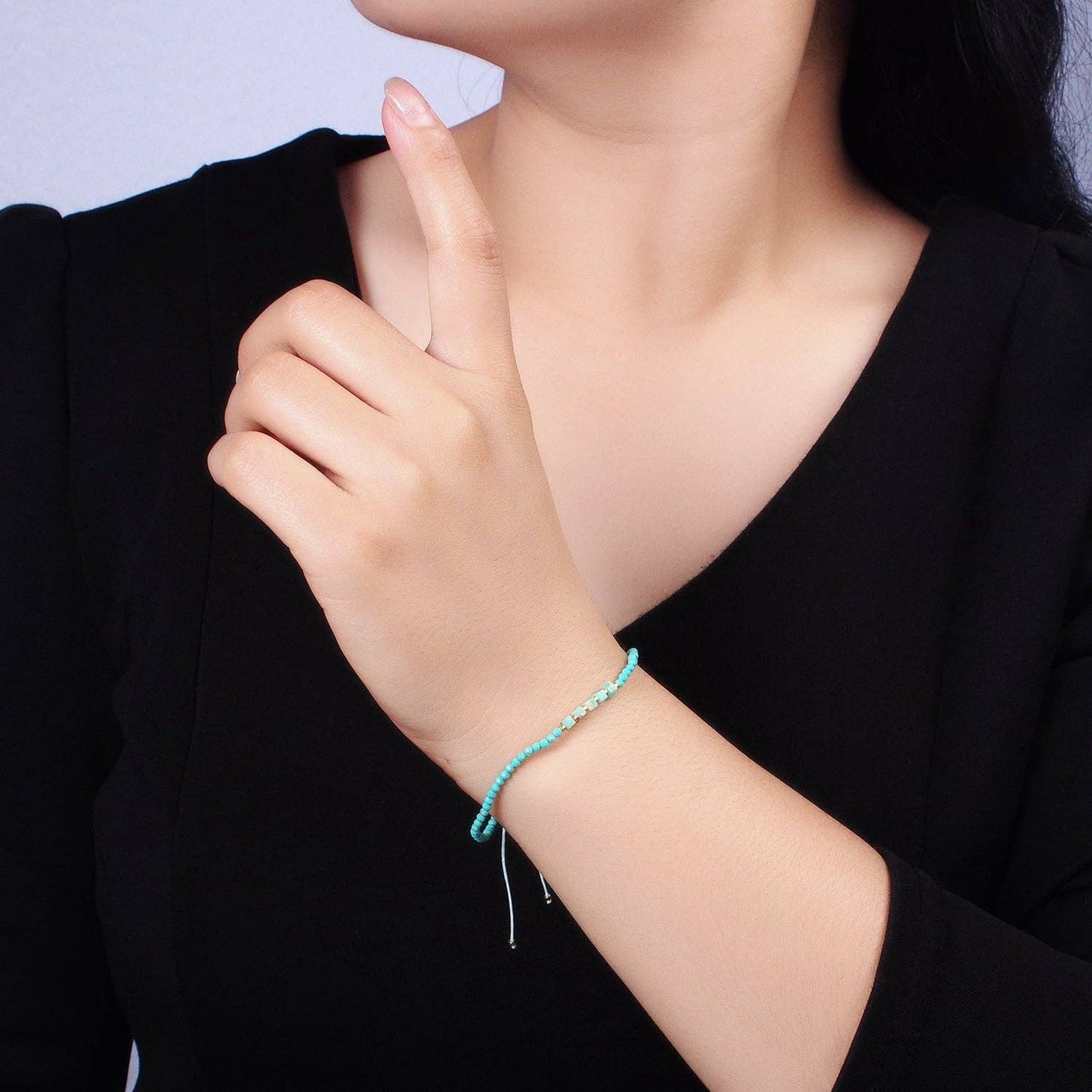 14K Gold Filled Turquoise Adjustable Friendship Bracelet