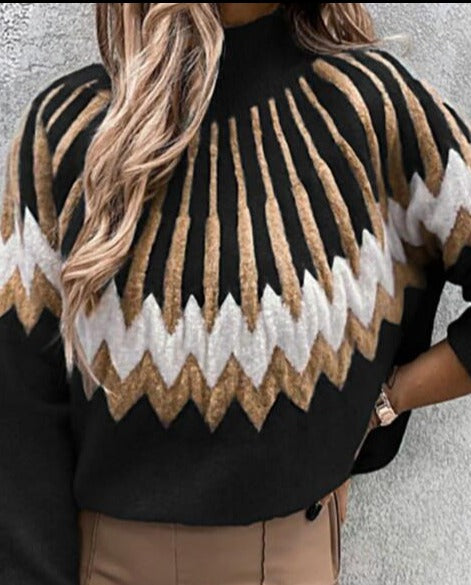 Mock Neck Long Sleeve Sweater
