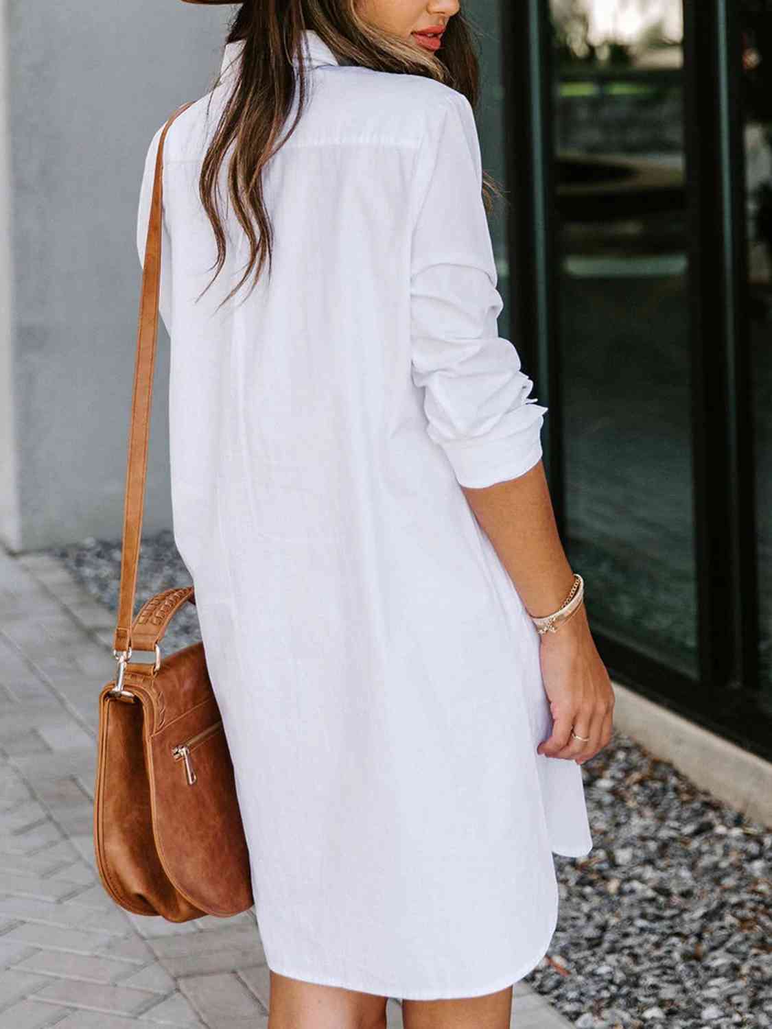 So Classic Long Sleeve Shirt Dress