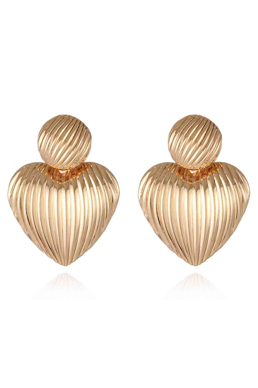 Heart Ribbed Earrings