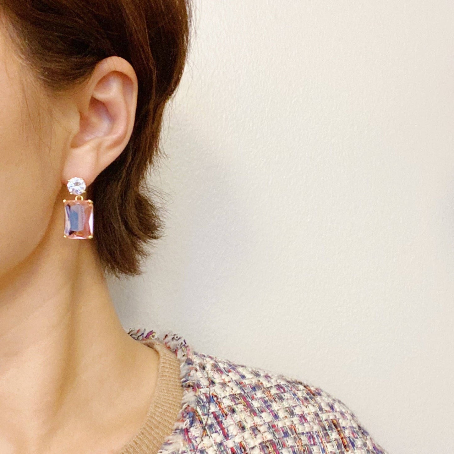 Deco Earrings in Blush Pink