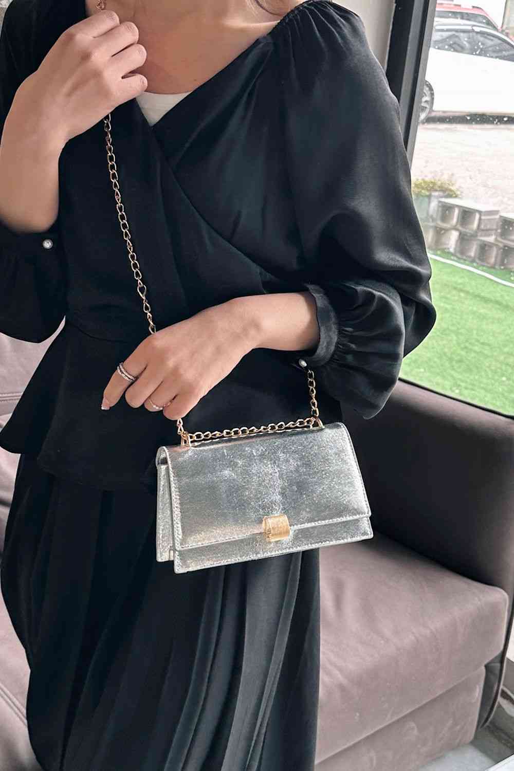 Faux Leather Crossbody Bag