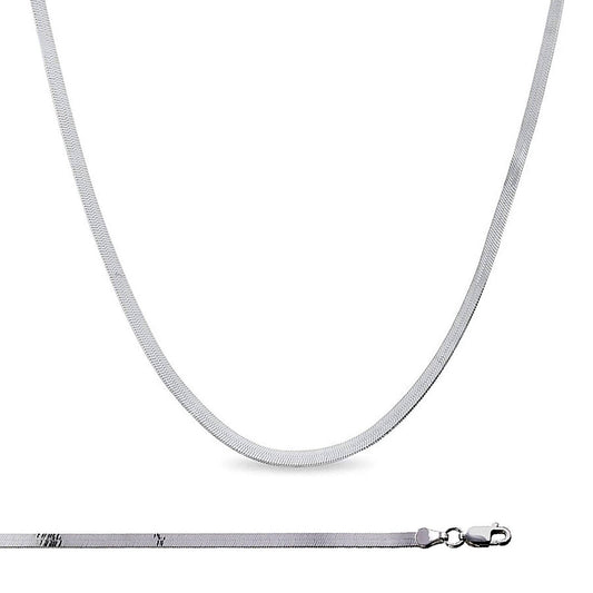 Silver Herringbone Chain With 2" Extender