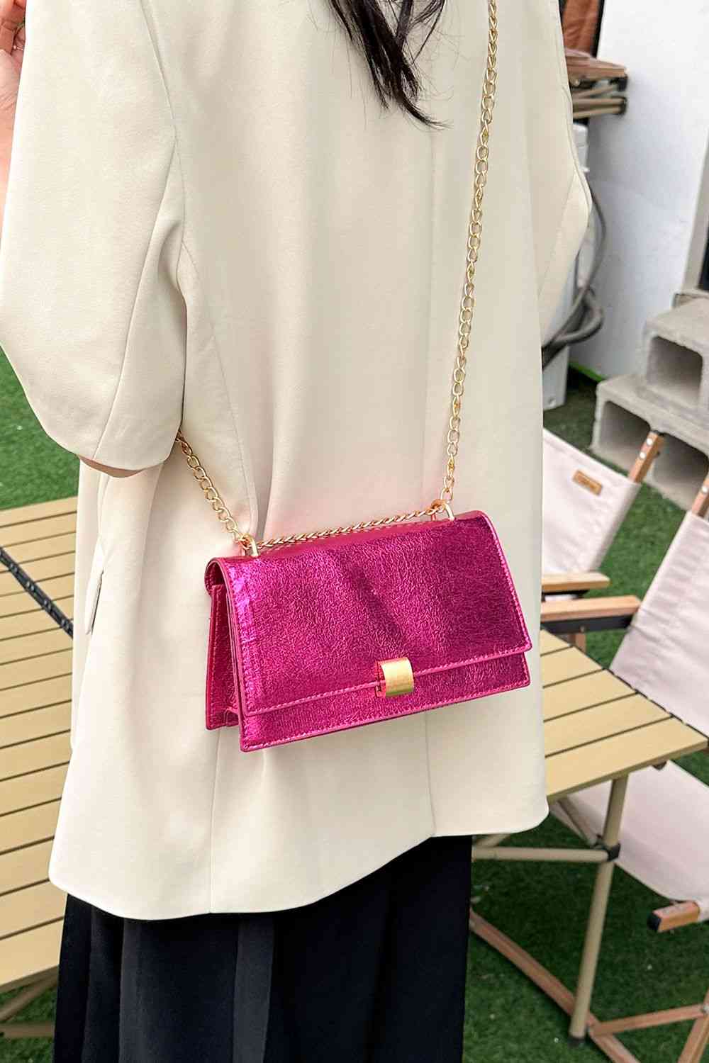 Faux Leather Crossbody Bag